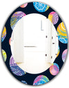 Lace Patterned Circles - Modern Mirror - Oval or Round Wall Mirror
