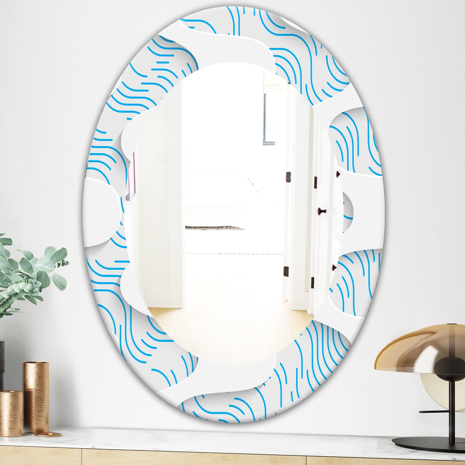 Scandinavian 25 - Mid-Century Mirror - Oval or Round Wall Mirror