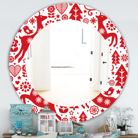 Christmas II - Traditional Mirror - Oval or Round Wall Mirror