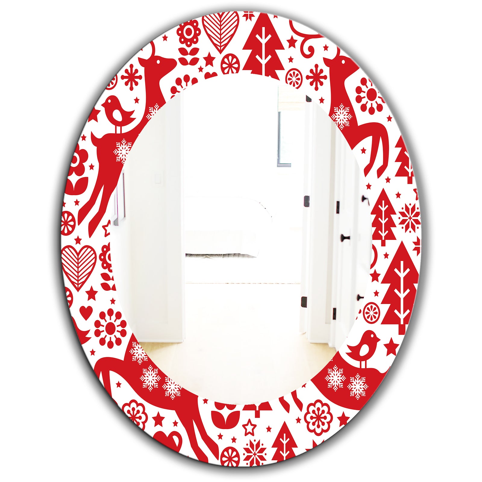 Christmas II - Traditional Mirror - Oval or Round Wall Mirror