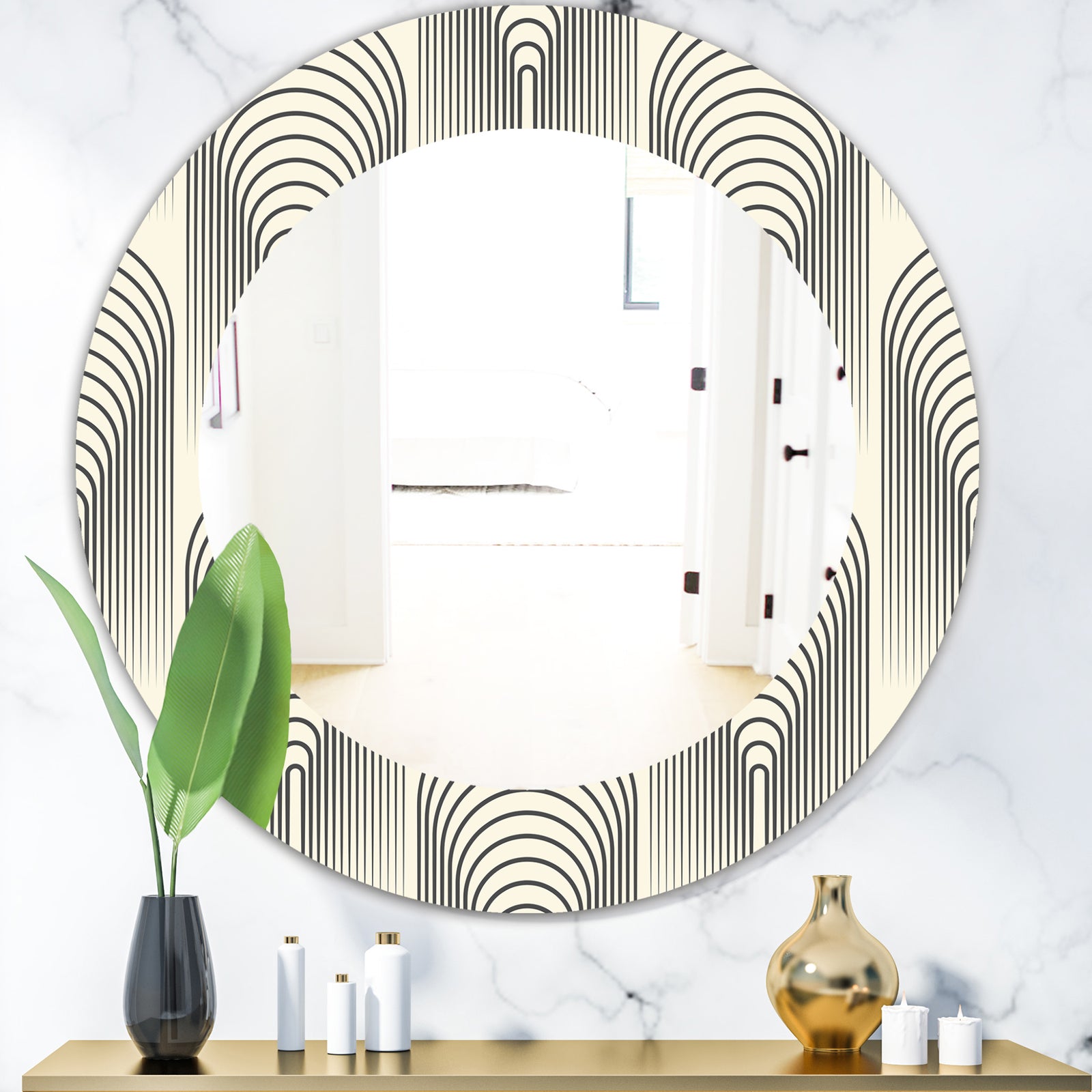 Scandinavian 27 - Mid-Century Mirror - Oval or Round Wall Mirror