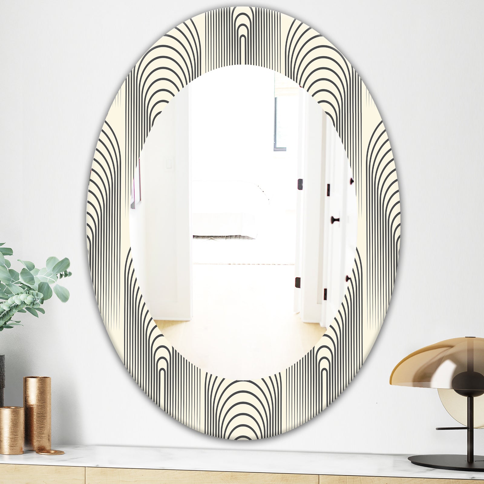 Scandinavian 27 - Mid-Century Mirror - Oval or Round Wall Mirror