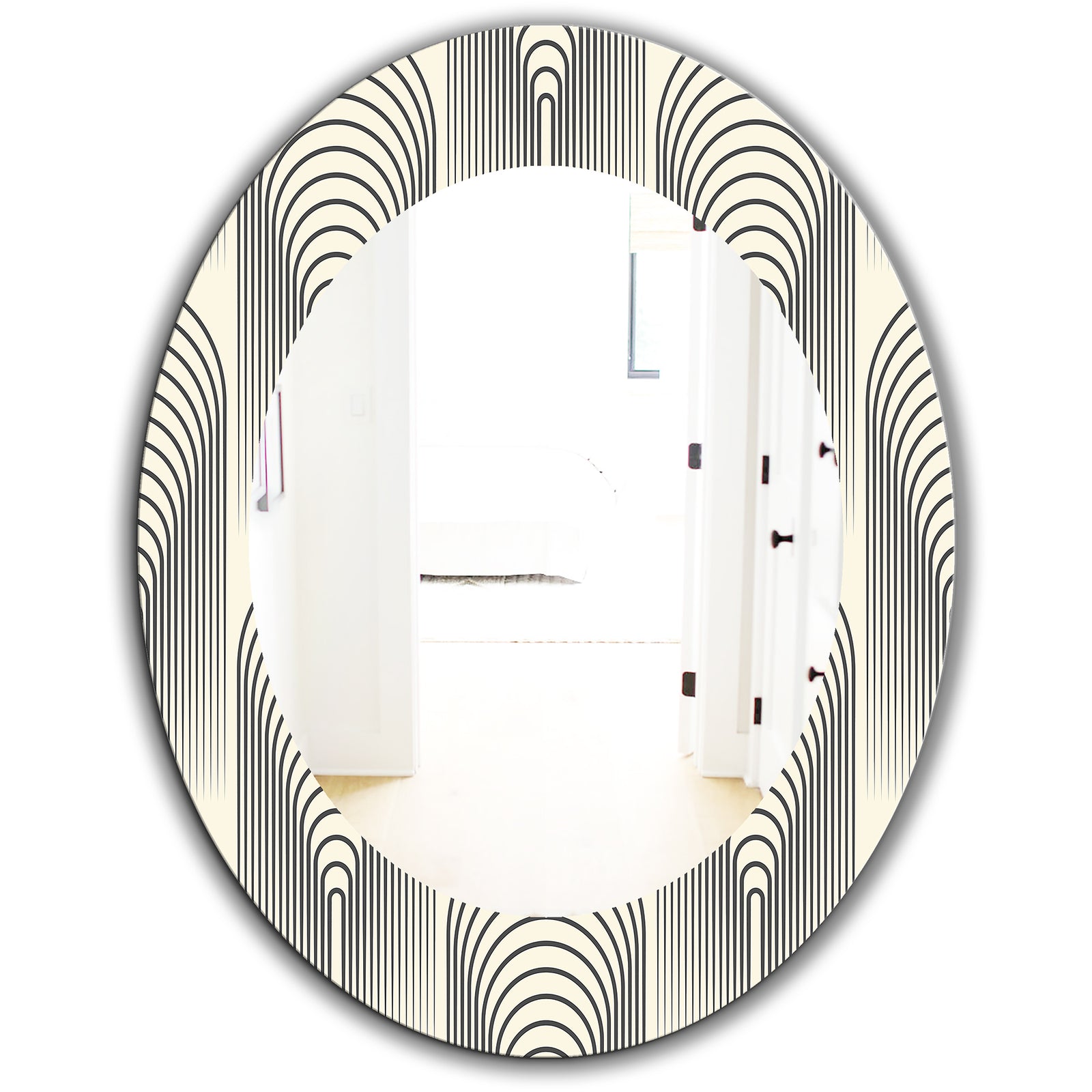 Scandinavian 27 - Mid-Century Mirror - Oval or Round Wall Mirror