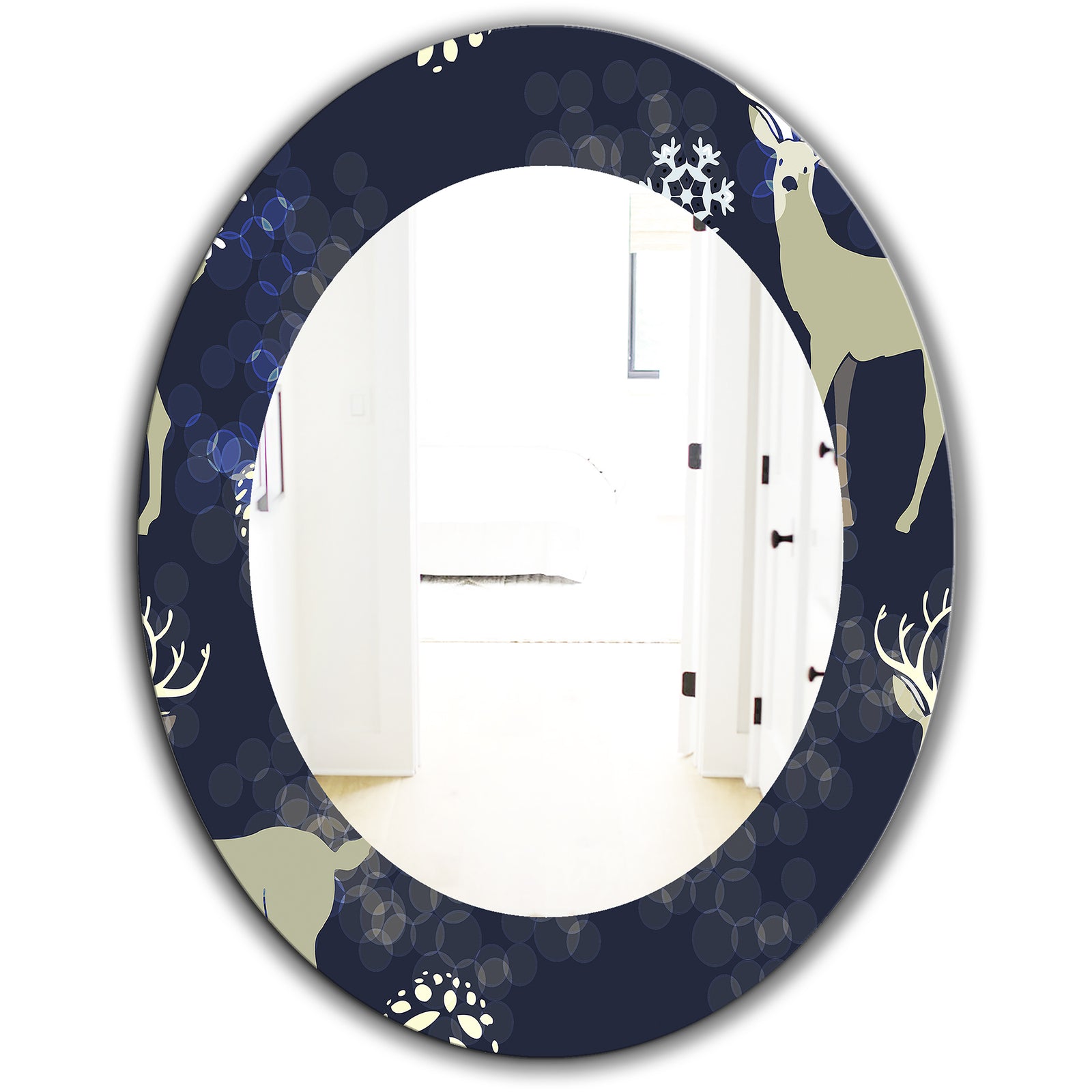 Christmas III - Traditional Mirror - Oval or Round Wall Mirror