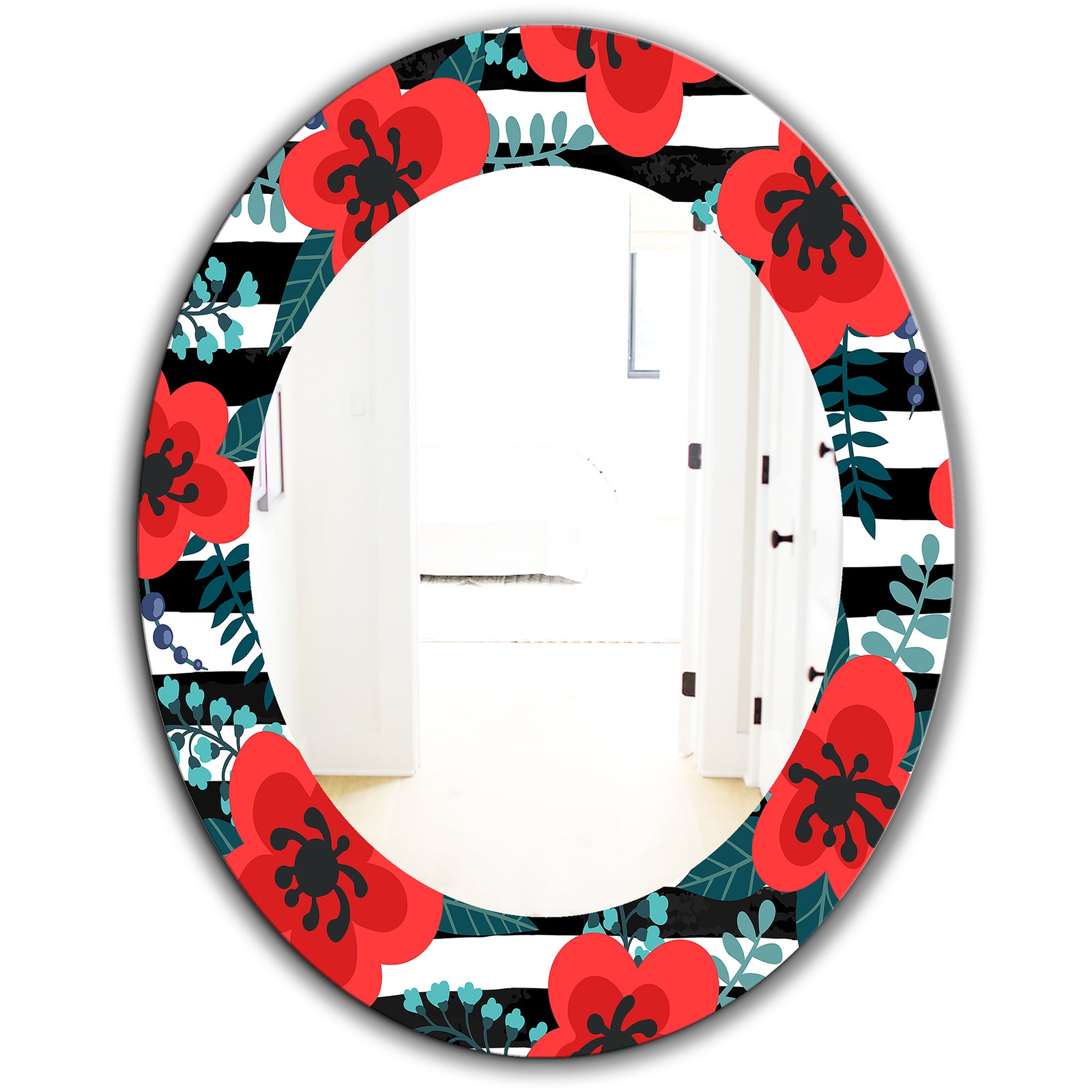 Elementary Botanicals 1 - Traditional Mirror - Oval or Round Wall Mirror