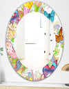 Bohemian Butterflies - Bohemian & Eclectic Mirror - Oval or Round Wall Mirror