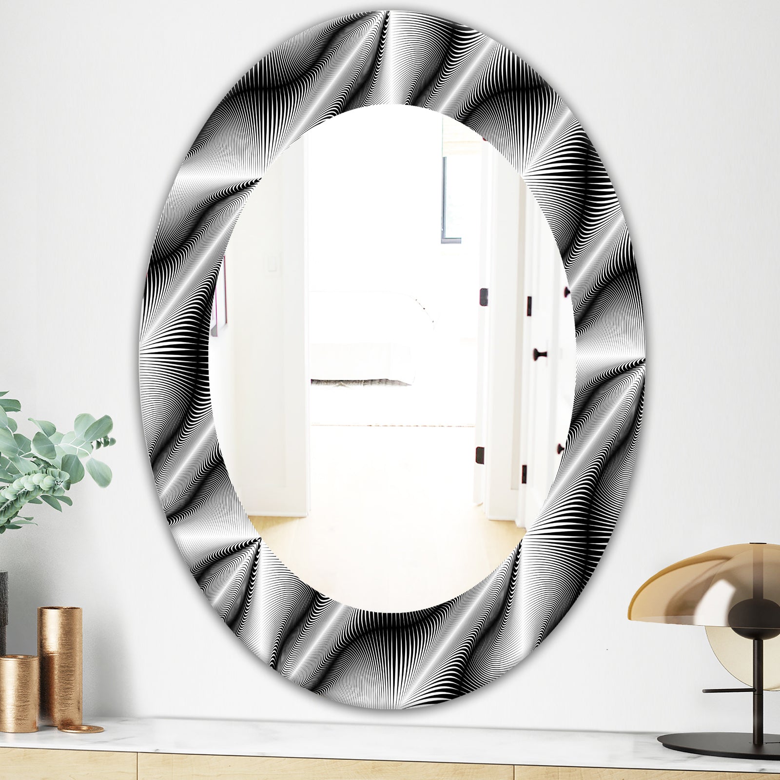 Scandinavian 28 - Mid-Century Mirror - Oval or Round Wall Mirror