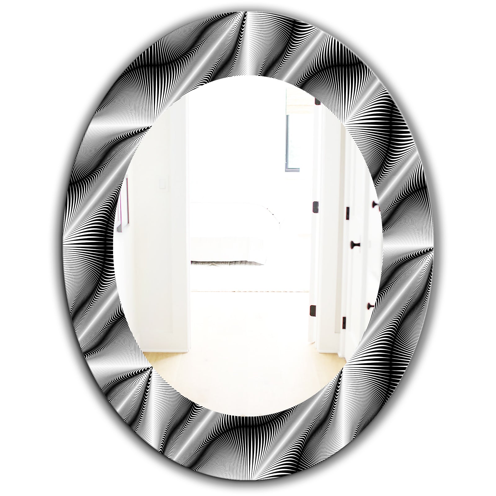 Scandinavian 28 - Mid-Century Mirror - Oval or Round Wall Mirror