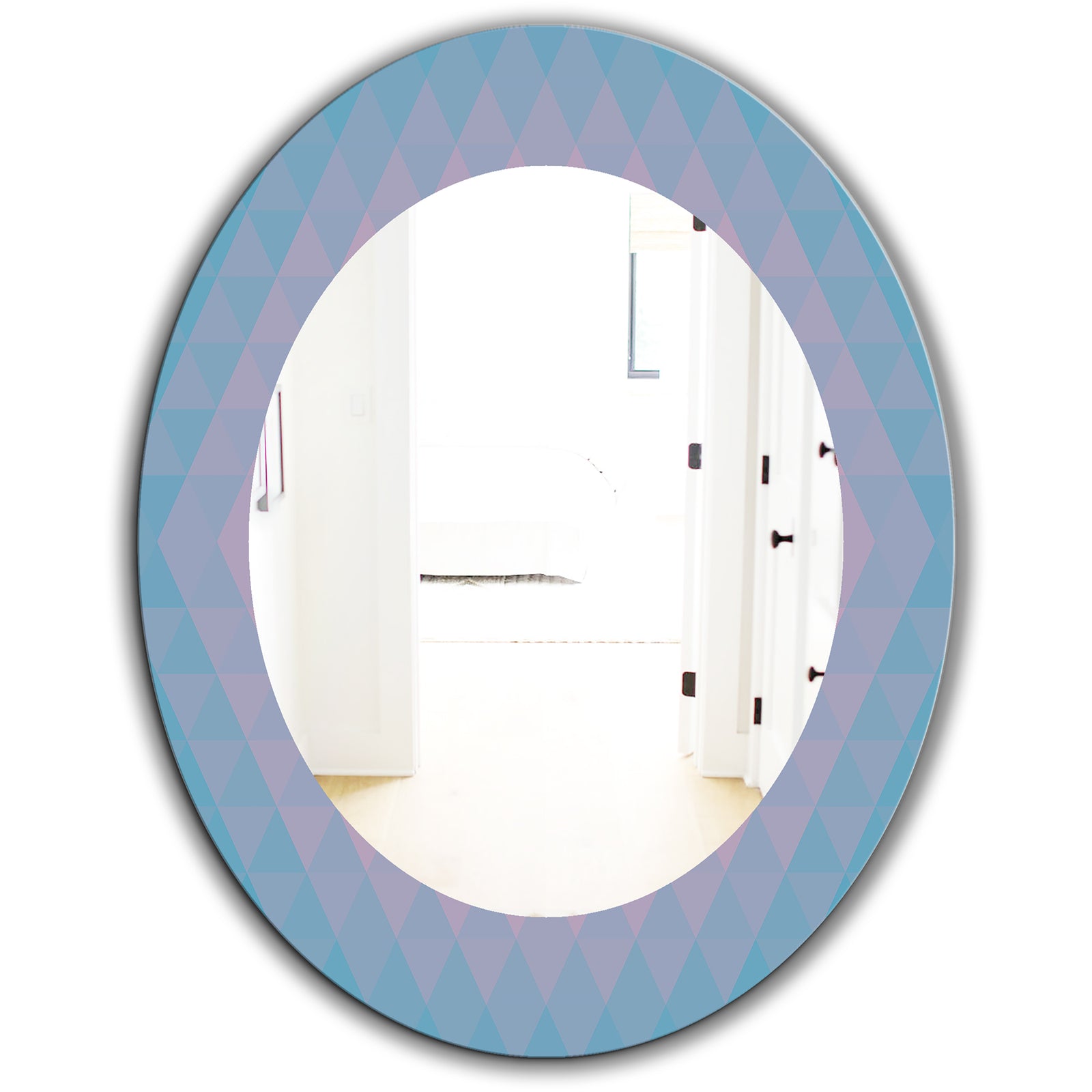 Pastel Dreams 7 - Mid-Century Mirror - Oval or Round Wall Mirror