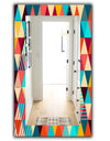 Triangular Colourfields 35 - Mid-Century Mirror - Wall Mirror