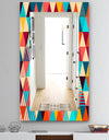 Triangular Colourfields 35 - Mid-Century Mirror - Wall Mirror