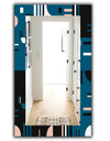 Retro Blue Style - Mid-Century Mirror - Frameless Wall Mirror