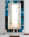 Retro Blue Style - Mid-Century Mirror - Frameless Wall Mirror