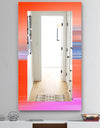 Pink Spheres 13 - Mid-Century Mirror - Frameless Wall Mirror