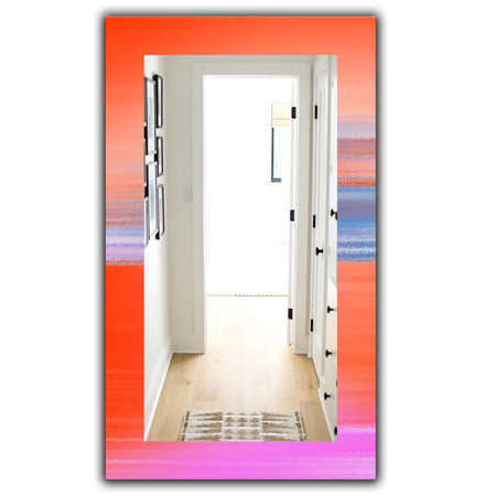 Pink Spheres 13 - Mid-Century Mirror - Frameless Wall Mirror