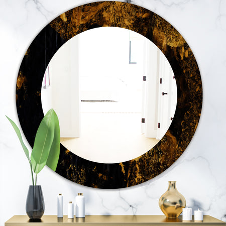 Marbled Yellow 8 - Glam Wall Mirror - Oval or Round Wall Mirror