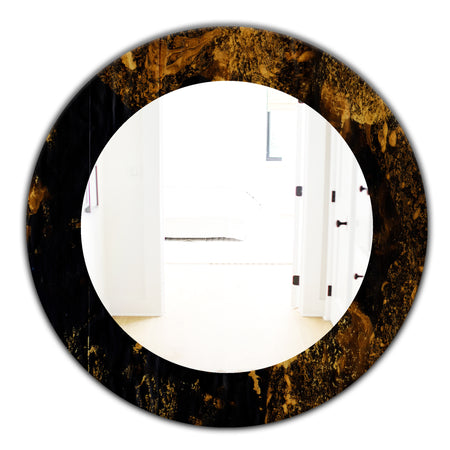 Marbled Yellow 8 - Glam Wall Mirror - Oval or Round Wall Mirror