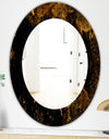 Marbled Yellow 8 - Glam Wall Mirror - Oval or Round Wall Mirror