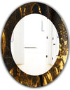 Marbled Yellow 9 - Glam Wall Mirror - Oval or Round Wall Mirror