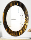 Marbled Yellow 9 - Glam Wall Mirror - Oval or Round Wall Mirror