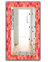 Pink Spheres 14 - Mid-Century Mirror - Frameless Wall Mirror