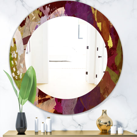 Psychedelic Matte - Modern Mirror - Frameless Oval or Round Wall Mirror