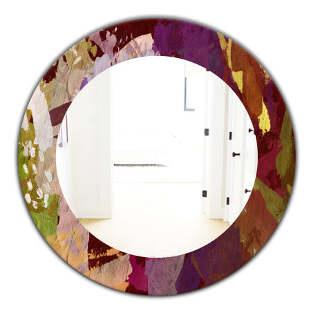 Psychedelic Matte - Modern Mirror - Frameless Oval or Round Wall Mirror