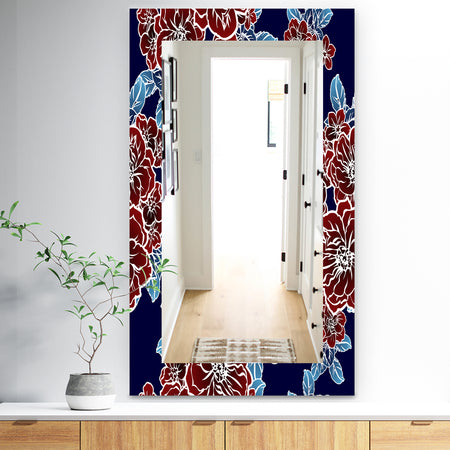 Floral Elements In Color - Traditional Mirror - Vanity Mirror