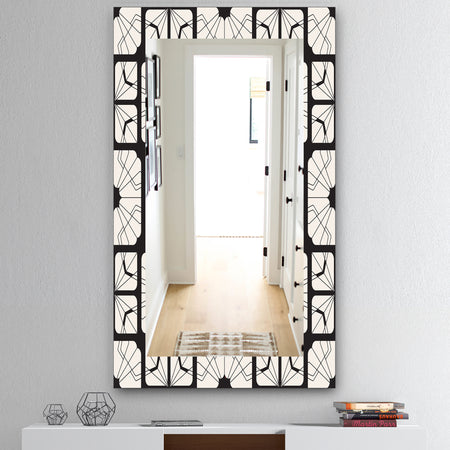 Black & White 9 - Mid-Century Modern Mirror - Wall Mirror