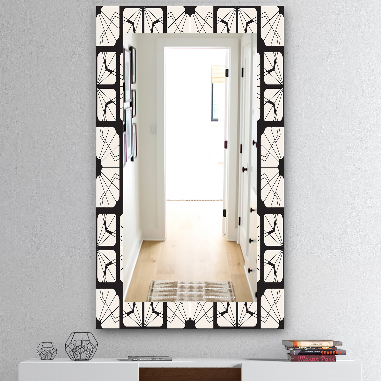 Black & White 9 - Mid-Century Modern Mirror - Wall Mirror