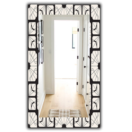 Black & White 9 - Mid-Century Modern Mirror - Wall Mirror
