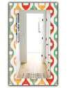 Orange Yellow and Green Shapes - Mid-Century Mirror - Vanity Mirror