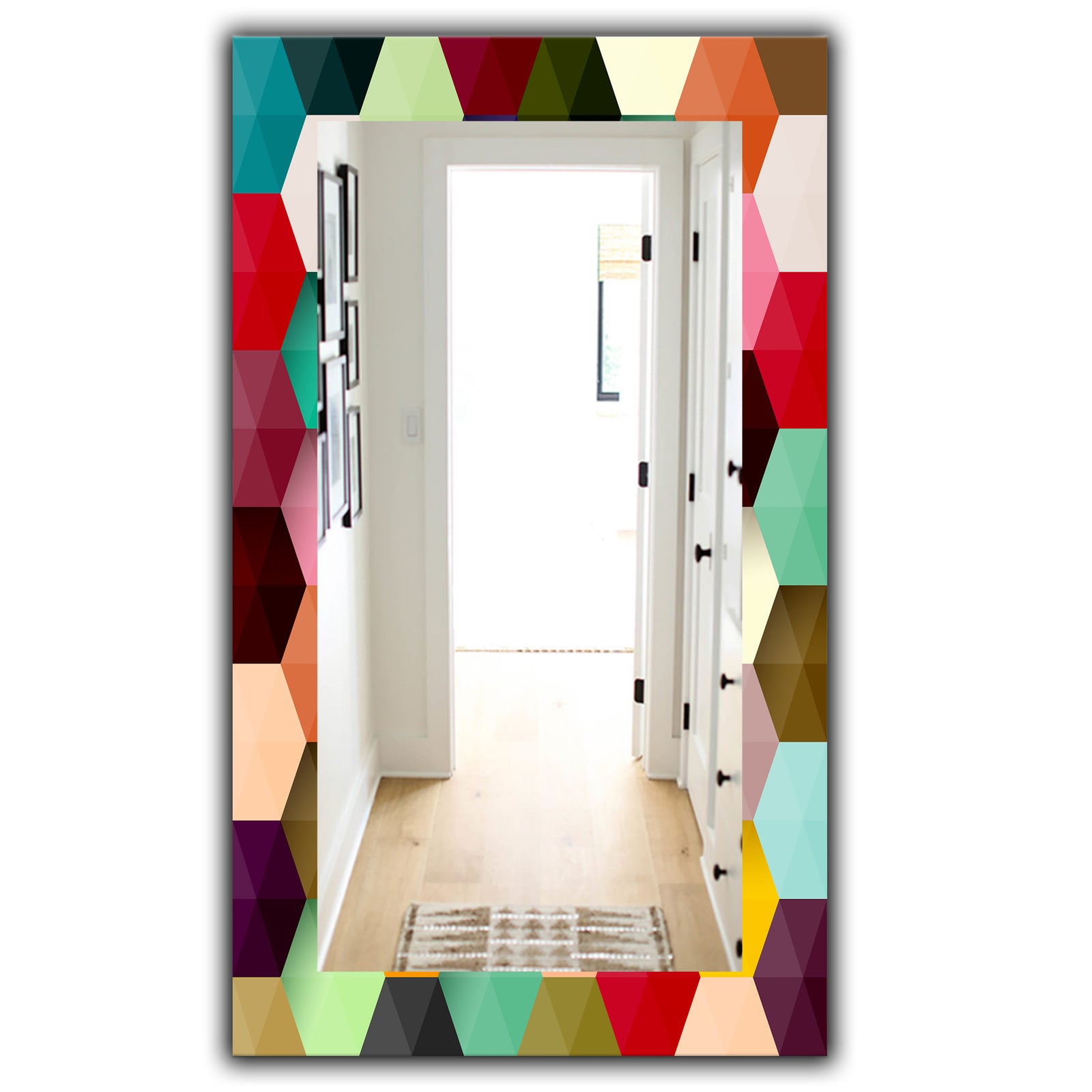 Honeycomb 5 - Mid-Century Mirror - Vanity Mirror