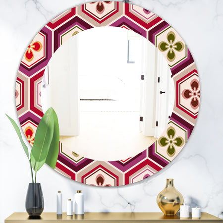 Honeycomb 6 - Mid-Century Mirror - Oval or Round Wall Mirror