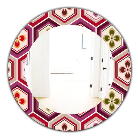 Honeycomb 6 - Mid-Century Mirror - Oval or Round Wall Mirror