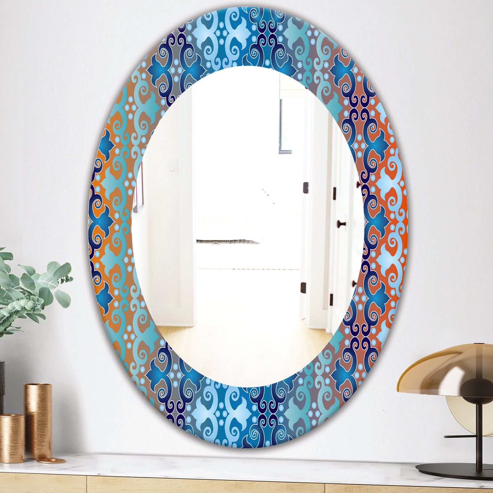 Underwater - Mid-Century Mirror - Oval or Round Wall Mirror