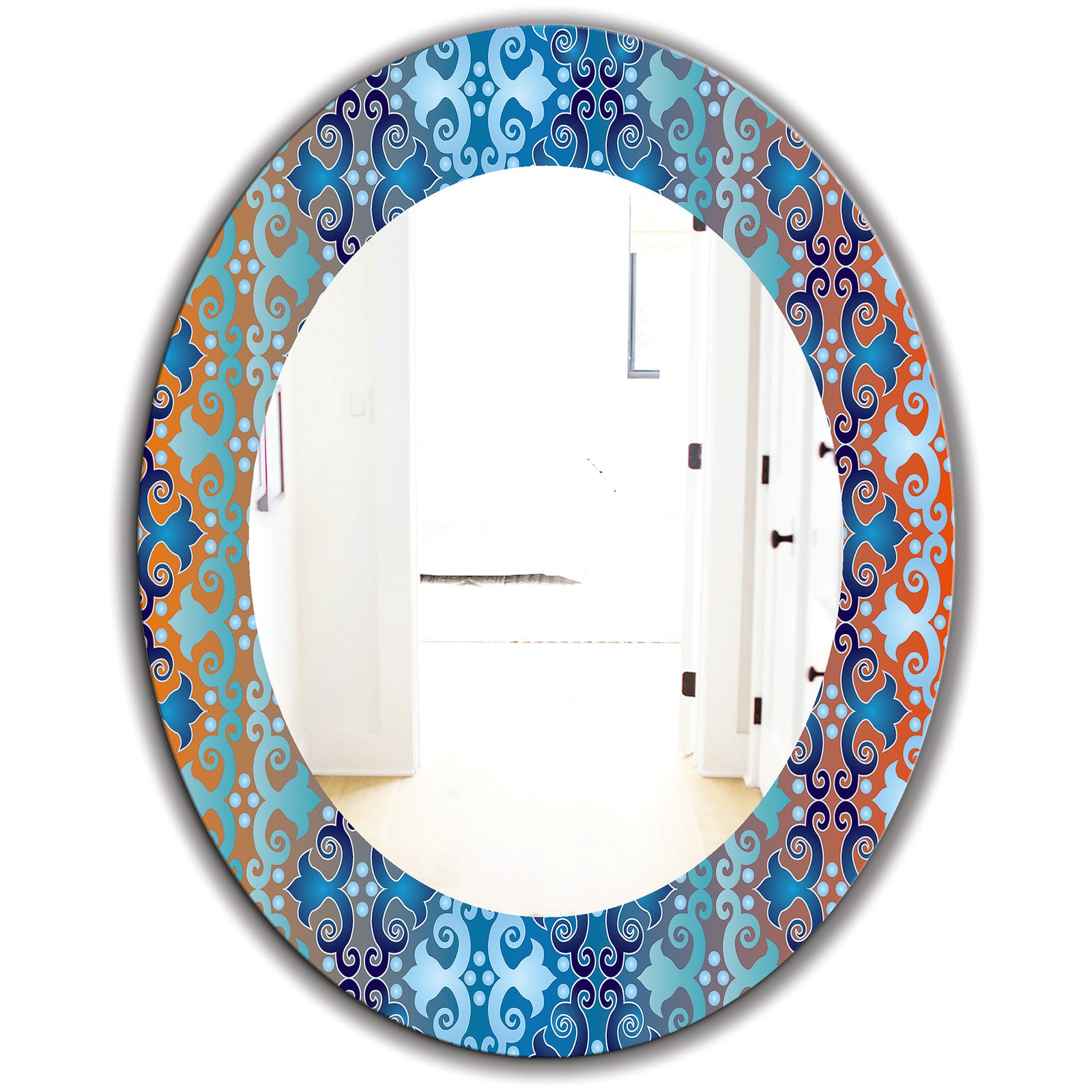 Underwater - Mid-Century Mirror - Oval or Round Wall Mirror