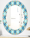 Shades Of Blue - Mid-Century Mirror - Oval or Round Wall Mirror