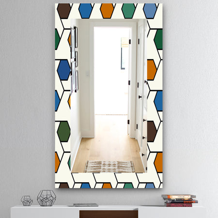 Honeycomb 7 - Mid-Century Mirror - Wall Mirror