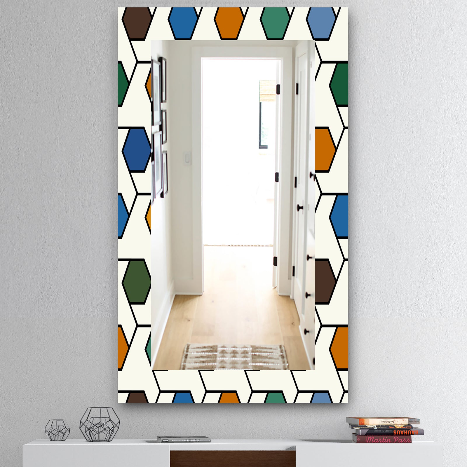 Honeycomb 7 - Mid-Century Mirror - Wall Mirror
