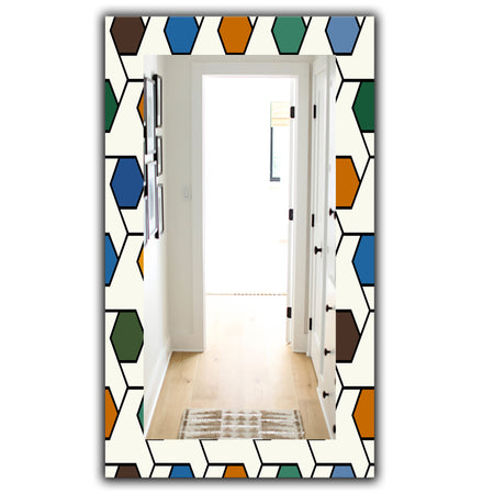 Honeycomb 7 - Mid-Century Mirror - Wall Mirror