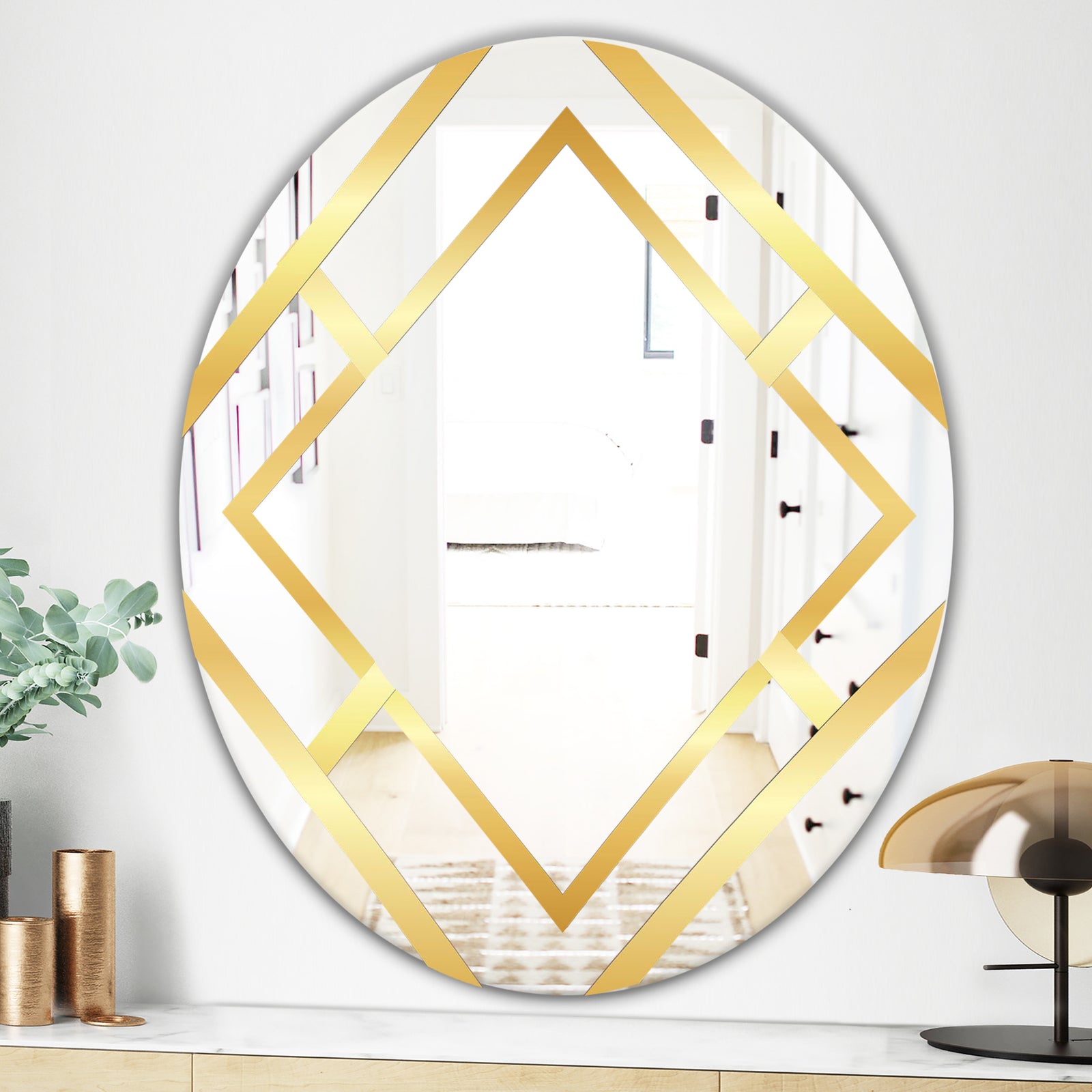 Capital Gold Essential 5 - Glam Oval Mirror - Oval or Round Wall Mirror