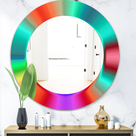 Multicolor Rainbow - Modern Mirror - Oval or Round Vanity Mirror