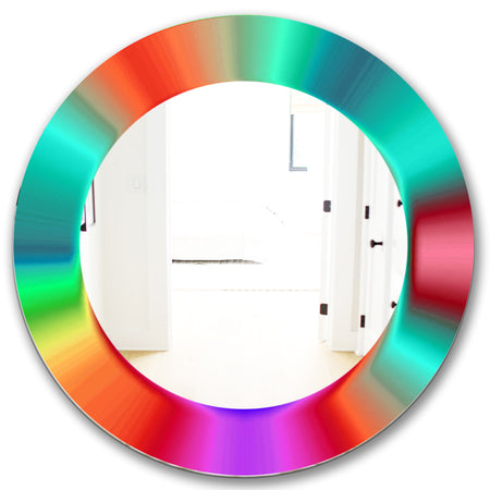 Multicolor Rainbow - Modern Mirror - Oval or Round Vanity Mirror