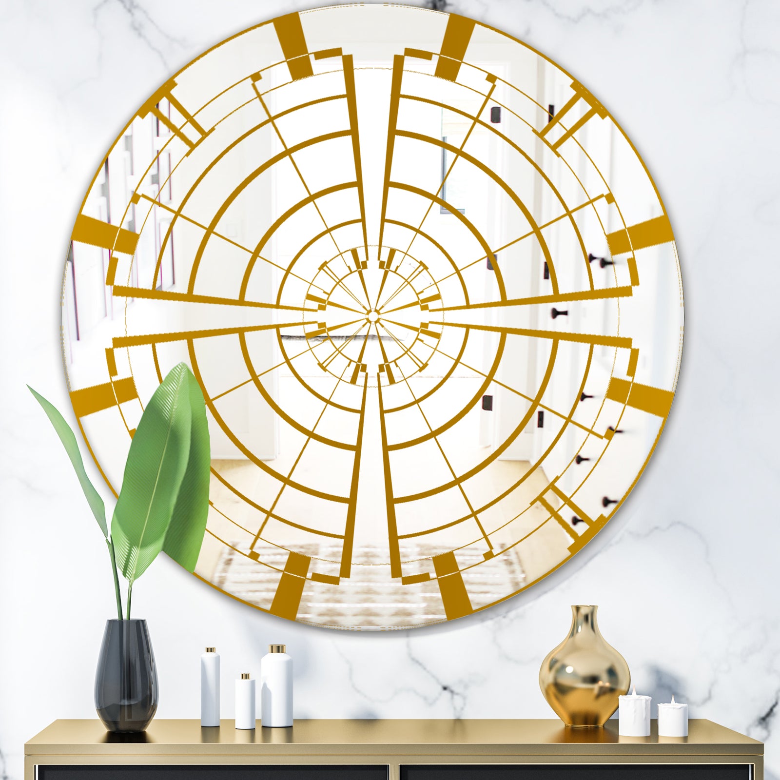Maya Vortex II - Glam Mirror - Oval or Round Wall Mirror