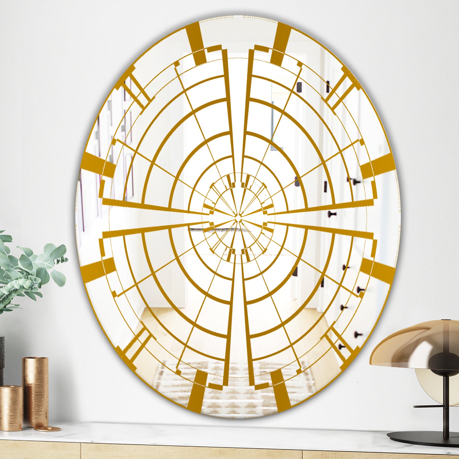 Maya Vortex II - Glam Mirror - Oval or Round Wall Mirror