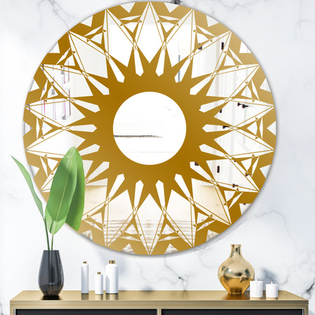 Gold Sunburst - Glam Mirror - Oval or Round Wall Mirror