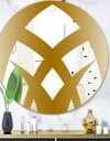 Gold Symmetrical Abstract - Glam Mirror - Oval or Round Wall Mirror