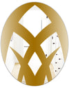 Gold Symmetrical Abstract - Glam Mirror - Oval or Round Wall Mirror