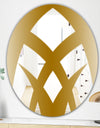 Gold Symmetrical Abstract - Glam Mirror - Oval or Round Wall Mirror